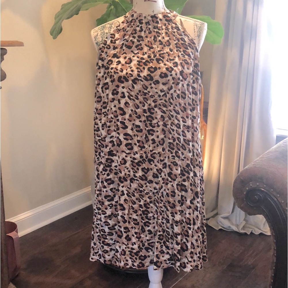 Leopard Halter Style Dress/Tunic